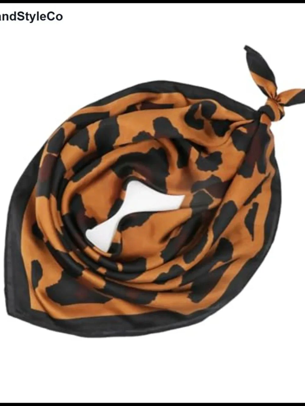 Silk Feeling Square Scarf Head Scarf Neck Scarf Multipurpose Accessory